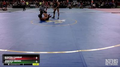 D2-132 lbs Quarterfinal - Jeremiah Brown, Kearsley HS vs Quinten Cassiday, Cedar Springs HS