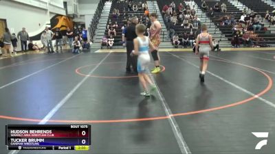 12U-1 lbs Round 3 - Hudson Behrends, Waverly Area Wrestling Club vs Tucker Brumm, Caveman Wrestling