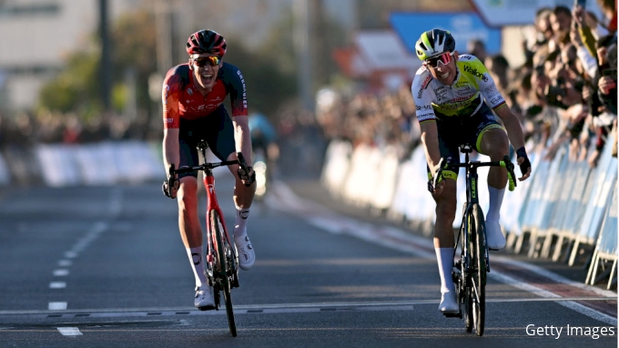 Rui Costa (R) wins in the 2023 Valenciana