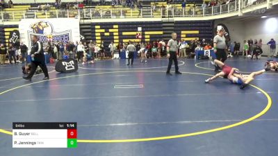 94 lbs Round Of 16 - Bryson Guyer, Bellwood-Antis vs Parker Jennings, Trinity