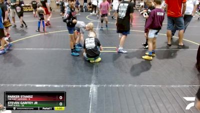 70 lbs Quarterfinals (8 Team) - Steven Garitey Jr, SWAT Black vs Parker Stanisz, The Fort Hammers