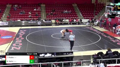 157 lbs Finals (2 Team) - Tanner Peake, Davidson vs Blake Saito, Brown