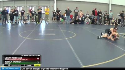 86 lbs Cons. Semi - Joshua Werner, Nova WC vs Logan Forehand, Hanover Hawkeye Youth Wrestlin