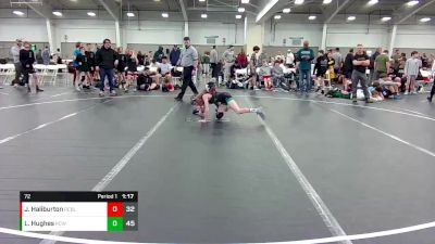 72 lbs Round 7 (10 Team) - Logan Hughes, River City Wrestling vs Jamen Haliburton, Rebellion