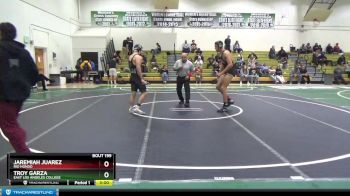 184 lbs 5th Place Match - Jaremiah Juarez, Rio Hondo vs Troy Garza, East Los Angeles College