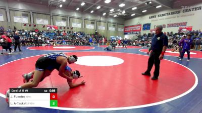 134 lbs Consi Of 16 #1 - Jordyn Fuentes, Firebaugh vs Luie Acosta-Tackett, Frontier