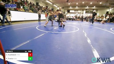 110-116 lbs Rr Rnd 3 - Zeke Hushbeck, Verdigris Youth Wrestling vs Ayden Travis, Muskogee