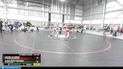 113-120 lbs Round 2 - Jacob Alvarez, Takedown Express WC vs Everleigh Monson, Puyallup WC