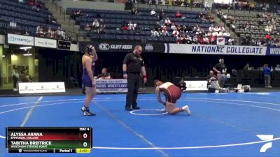 170 lbs Cons. Round 3 - Alyssa Arana, Emmanuel College vs Tabitha Breitrick, Wisconsin Stevens Point