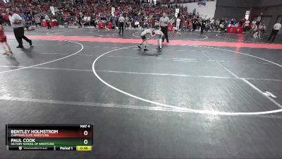 80 lbs Quarterfinal - Bentley Holmstrom, Chippewa Elite Wrestling vs Paul Cook, Victory School Of Wrestling