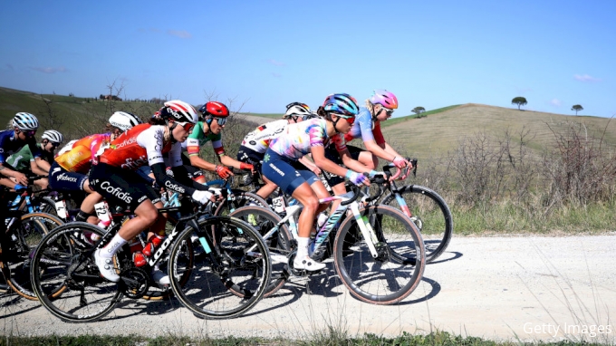 Gravel roads in the 2023 Strade Bianche women