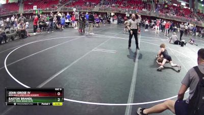 70 lbs Cons. Round 5 - Easton Brandl, Battle Creek Brave Elite vs John Grose Iv, Iron Hawk Wrestling Academy