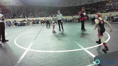 55 lbs Round Of 16 - Hailen Hiner, Pawnee Peewee Wrestling vs Clay Blankenship, Mustang Bronco Wrestling Club