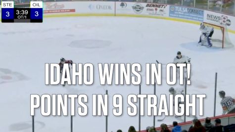 Trevor Zins Scores In Overtime To Extend Idaho Steelheads Points Streak