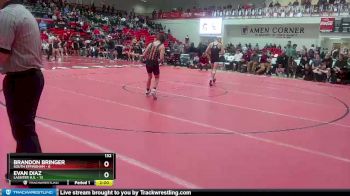 132 lbs Quarterfinals (8 Team) - Evan Diaz, Lassiter H.S. vs Brandon Bringer, South Effingham