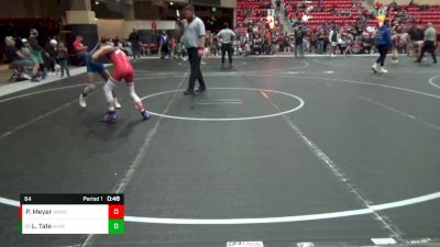 84 lbs Cons. Round 5 - Levi Tate, Winfield Youth Wrestling Club vs Porter Meyer, Hoxie Kids Wrestling Club