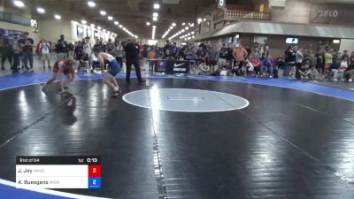 65 kg Rnd Of 64 - Jaxon Joy, Wadsworth Grizzly Wrestling Club vs Koy Buesgens, Minnesota