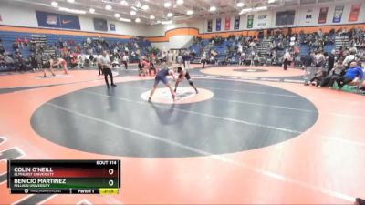 184 lbs Cons. Round 2 - Benicio Martinez, Millikin University vs Colin O`Neill, Elmhurst University