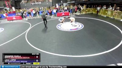 106 lbs 3rd Place Match - Jennifer Favela, Brawley Union High School Wrestling vs Leah Lopez, San Marino High School Wrestling