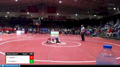 132 lbs Champ. Round 2 - Trey Fuston, Western Boone vs Tuff Tackett, Rushville