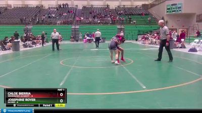 105 lbs 2nd Wrestleback (8 Team) - Chloe Bierria, Woodward Academy vs Josephine Royer, Gilmer