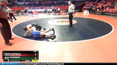 3A 160 lbs Cons. Round 1 - Sean Kolkebeck, DeKalb vs Tegan Chumbley, Aurora (Marmion Academy)