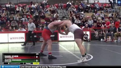 285 lbs Quarterfinal - Dustin Swanson, Kutztown vs Daniel Scheib, Shippensburg