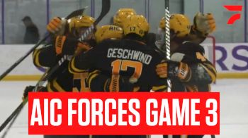 AIC Forces Game 3 Against Holy Cross With Shutout Win In Atlantic Hockey Semifinals | Full Highlights