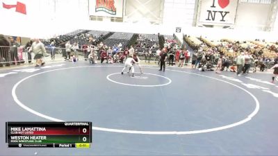 96 lbs Quarterfinal - Mike Lamattina, Club Not Listed vs Weston Heater, Eden Wrestling Club