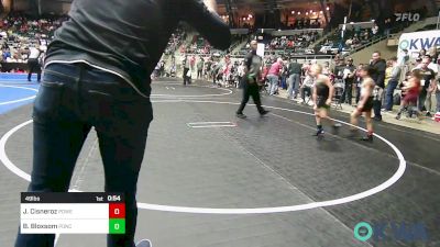 49 lbs Semifinal - Jax Cisneroz, Powerhouse Wrestling vs Bracen Bloxsom, Ponca City Wrestling