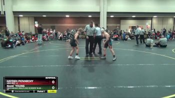 92 lbs Semis (4 Team) - Isaac Young, Contenders Wrestling Academy Blue vs Hayden Piovarchy, Ares Red
