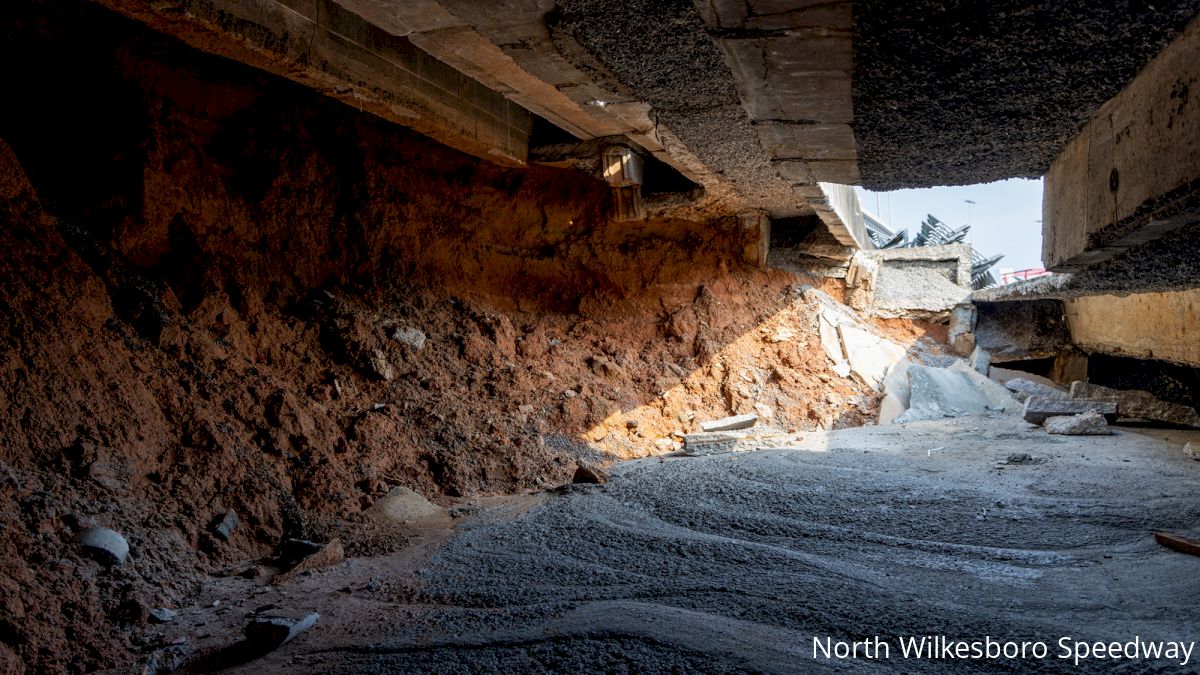 Repairs Begin Above Possible Moonshine Cave At North Wilkesboro Speedway