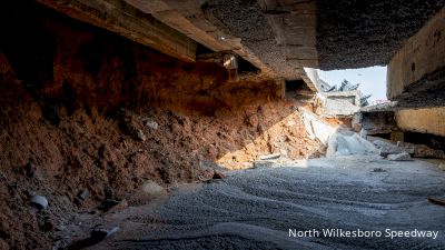 Repairs Begin Above Possible Moonshine Cave At North Wilkesboro Speedway