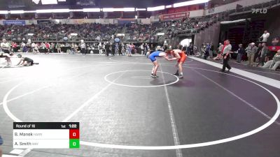 138 lbs Round Of 16 - Bo Manek, Harrah Little League Wrestling vs Aiden Smith, Waynesville