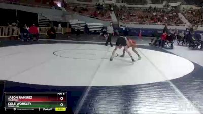 D4-132 lbs Quarterfinal - Jason Ramirez, Holbrook vs Cole Worsley, Mogollon