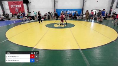 54 kg Rr Rnd 3 - Gage Summers, Seagull Wrestling Club vs Aidan Donohue, Vougar's Honors Wrestling