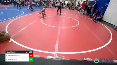 58 lbs Consolation - Easton Woodward, Battlefield Wrestling Club vs Keilen Fields, Wyandotte Youth Wrestling