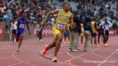 Quincy Wilson Surges Back Into Third Place In HS 4x400m COA At Penn Relays