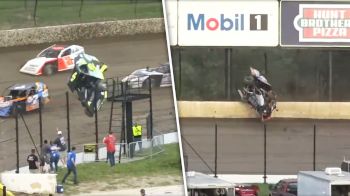 Kyle Strickler, Zach Carr Okay After Wild Modified Flips At Eldora Speedway