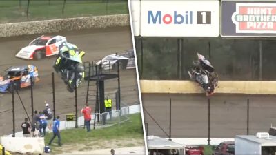 Kyle Strickler, Zach Carr Okay After Wild Modified Flips At Eldora Speedway