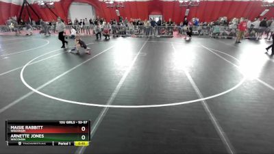 53-57 lbs Quarterfinal - Arnette Jones, Wisconsin vs Maisie Rabbitt, Wisconsin