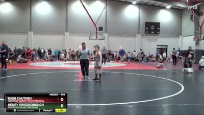 103 lbs Cons. Round 2 - Kash Cauthen, Cleburne County Youth Wrestlin vs Henry Kingsborough, Tennessee Valley Wrestling