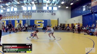 120 lbs Round 5 (8 Team) - Matteo Gonzales, Roundtree Wrestling vs Cameron Gibson, Wellington