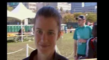 Kim Conley after winning 2012 Silicon Valley Turkey Trot 5k