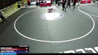 100 lbs Cons. Round 2 - Jason Ybarra, Pacifica High School Wrestling vs Isaiah Gonzales, South High School Wrestling