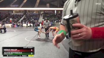 120 lbs Champ. Round 1 - Keaton Rottinghaus, Nemaha County vs Wesley Malloy, Trailblazer Wrestling Club