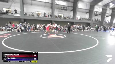 285 lbs Champ. Round 1 - Matthias Posini, WA vs Cj Orchard, OR