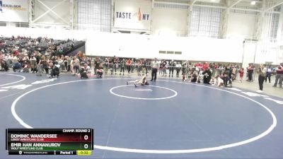 78 lbs Champ. Round 2 - Dominic Wandersee, LeRoy Wrestling Club vs Emir Han Annanurov, Wolf Wrestling Club