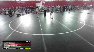 100 lbs Champ. Round 1 - Benjamin Duwell, Cedar Grove - Belgium High School Wrestling vs Briar Vroman, Team Nazar Training Center