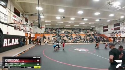 45 lbs Cons. Semi - Brantley Van Vleet, Riverton USA Wrestling vs Owen Frazier, Greybull Basin Athletic Club